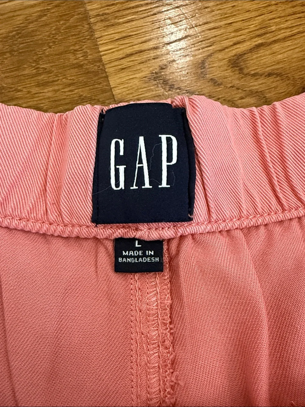 Gap Lyocell Pull On Shorts Peachy Pink Elastic Waist Casual Lounge Size Large